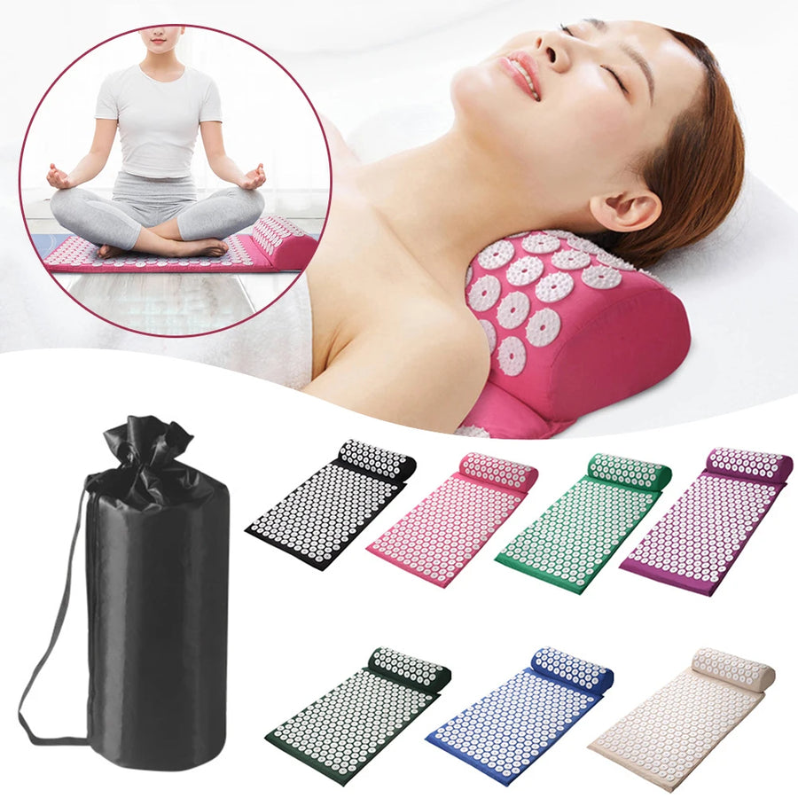 POSTUREMEND Acupressure Mat & Pillow Set — Melt Away Tension, Anywhere