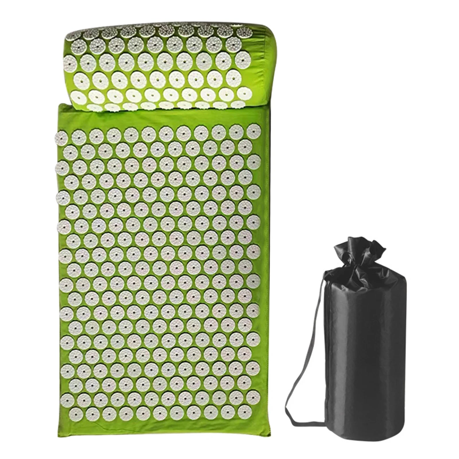 Acupressure Pillow With Storage Bag For Neck Back Foot Massage Pads Acupressure Mat Pillow Set Improves Bloods Circulation Mat