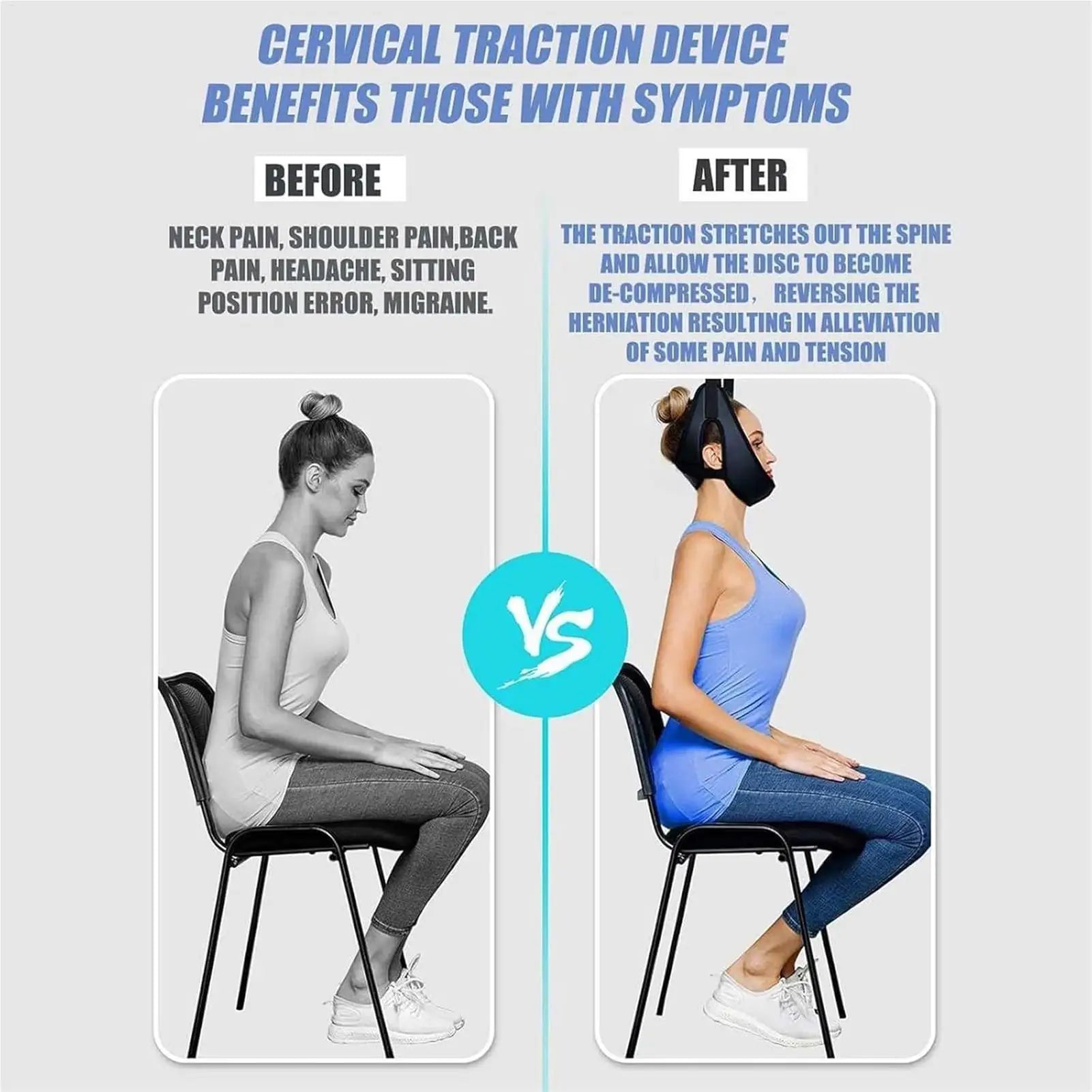 Cervical Neck Traction Hanging Device Soft Neck Stretching Belt Pain Relief Medical Neck Orthosis Traction Frame Adjustable